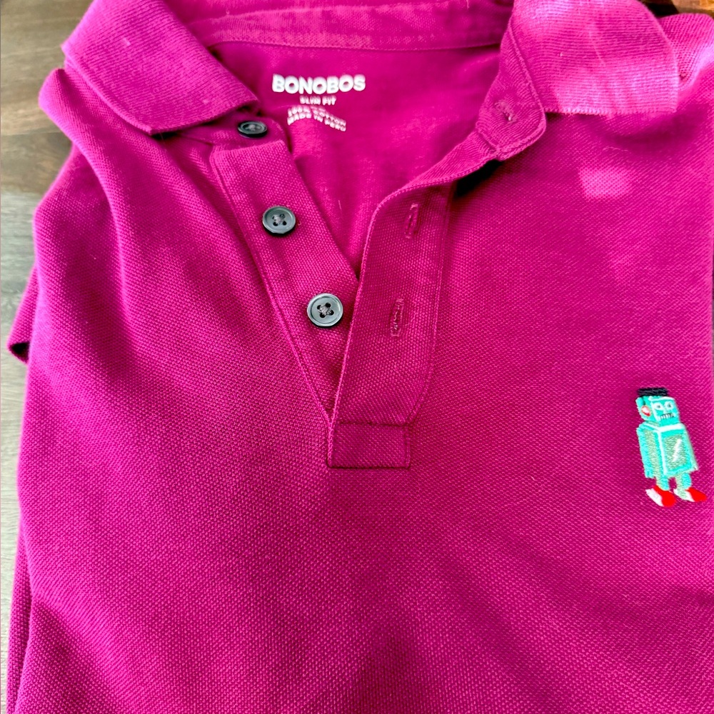 Bonobos Pink Polo Shirt Classic Knit Design